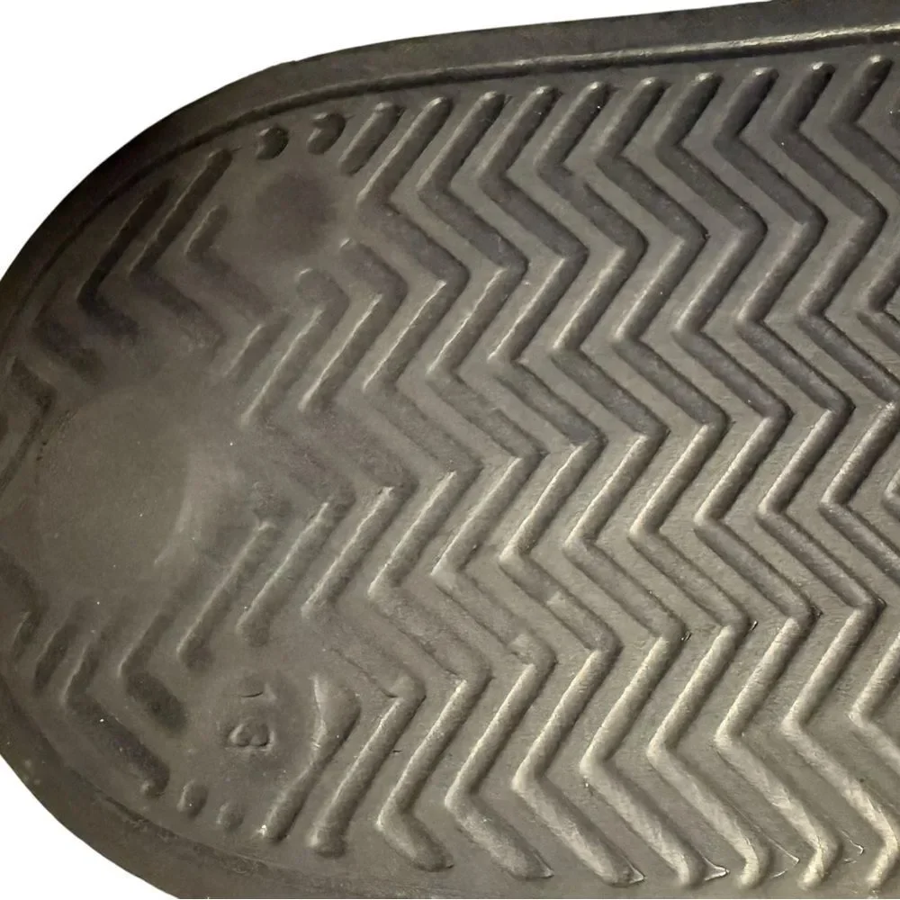 Adidas Black Slides with White Stripes Size 12-12.5